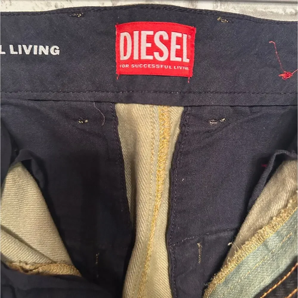 Diesel D-Chino-Work Relaxed Jeans 0jgas Men size 29 Dusty Blue Straight leg
